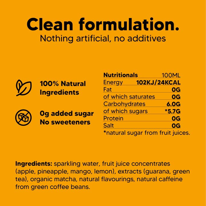 Brite - Wholesale Sports/Energy Drink - Brite Pineapple Mango. Natural FOCUS + ENERGY3