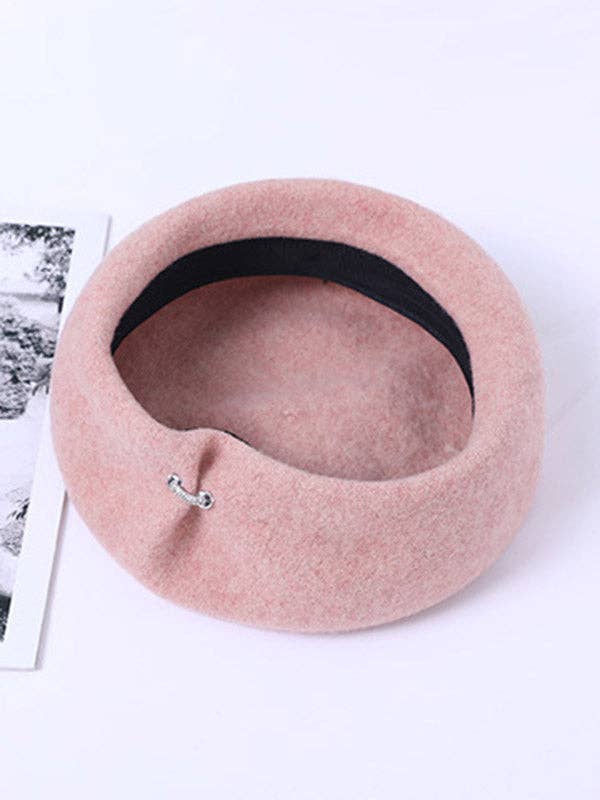 StyleGalX - Vente Béret – femme - Bonnet béret vintage en laine unie15