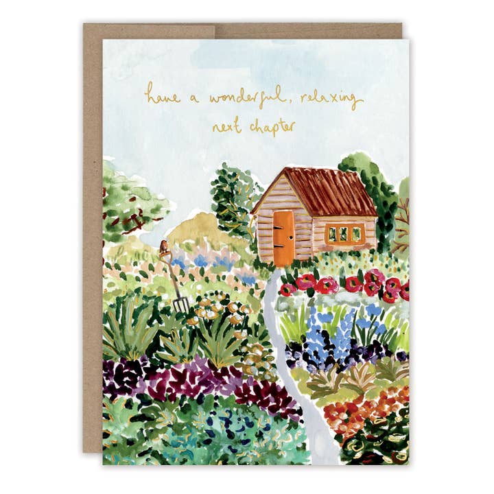 Garden Scene Retirement Card for wholesale by Biely & Shoaf