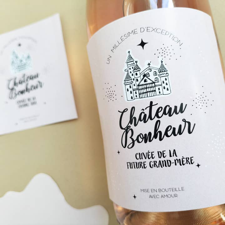 Pamela Loops - Wholesale Gift Tag Label - Etiquette vin annonce grossesse