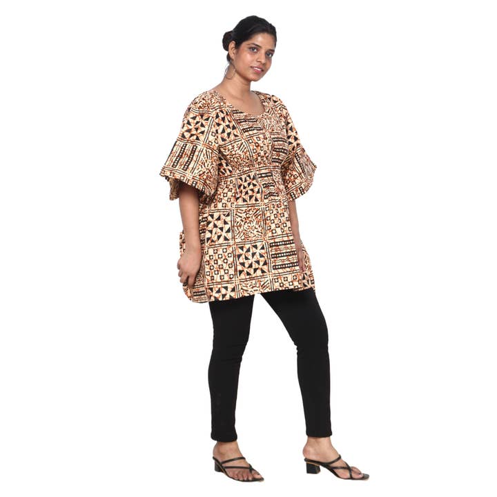 African Stars - Wholesale Kaftan - Women's - Women's Half Kaftan With Elastic Waist -- FI-P147