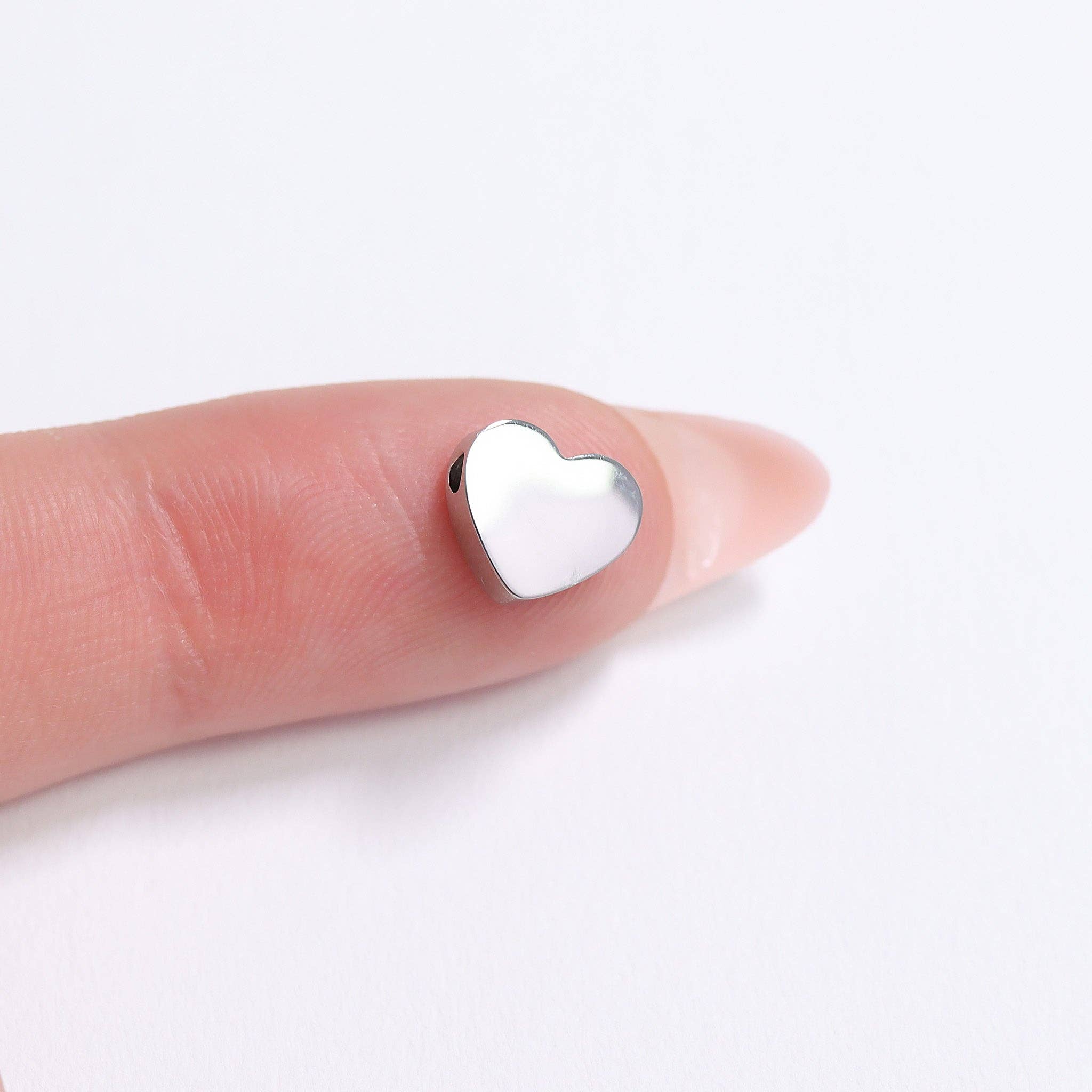 WJW – wholesale Individual charm/pendant – 18K PVD Coated Stainless Steel Mini Heart Bead Pendant4