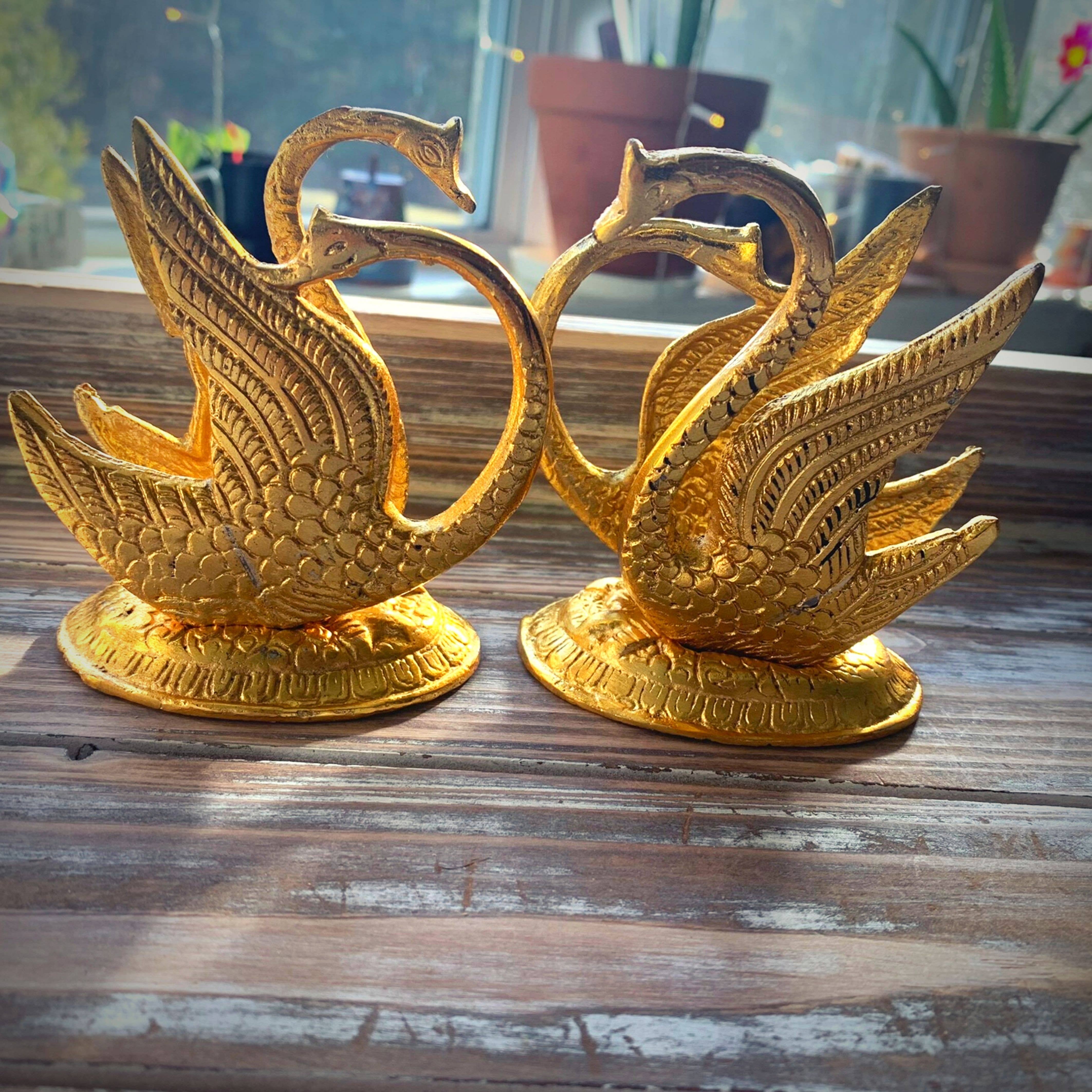 Magnifique Hearts - Wholesale Napkin Holder - Golden Swan Napkin Holder, Mail Holder, Decor Figurine, Gift8