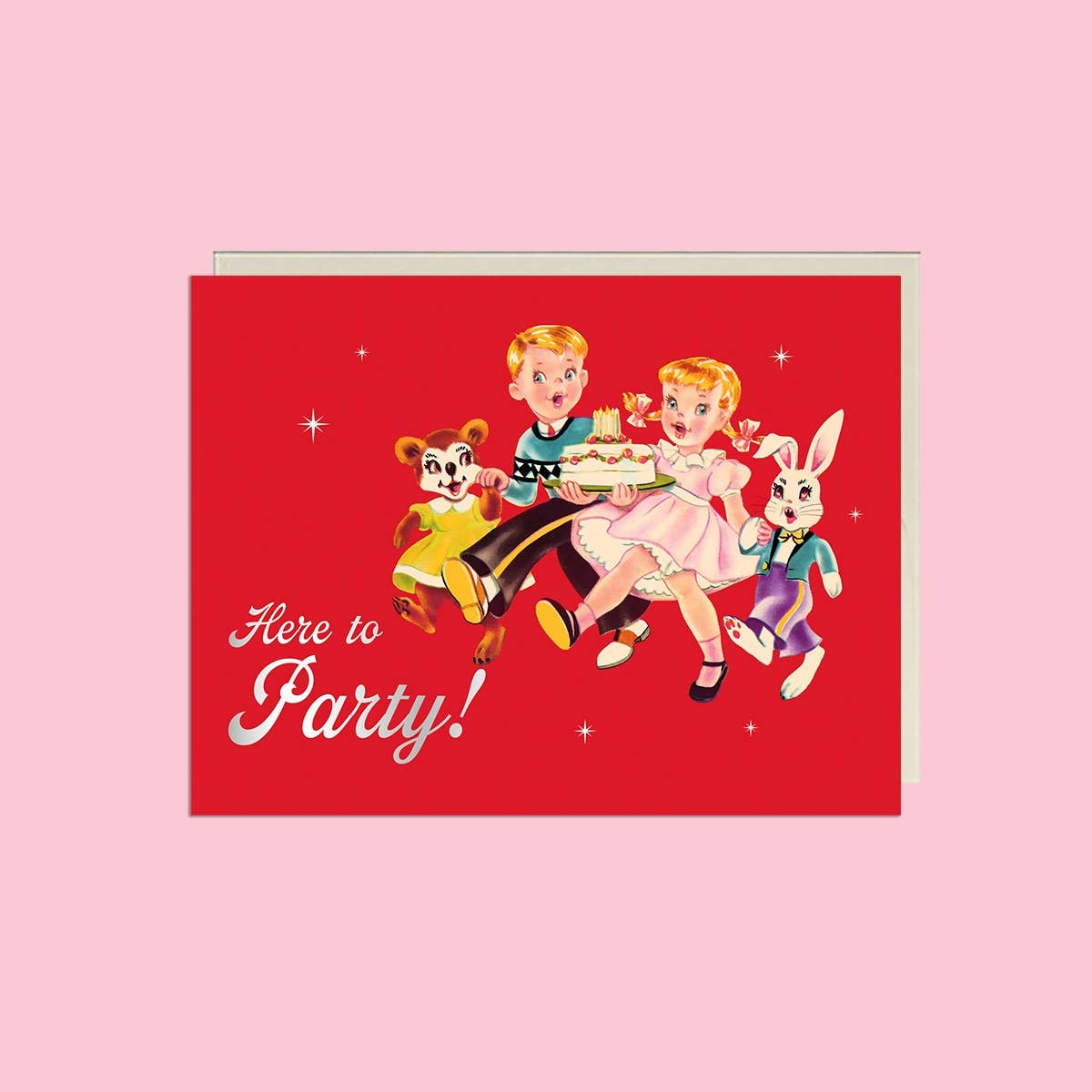 Lucky Goods Paper - Vendita all'ingrosso Biglietti di auguri - Qui per festeggiare! – Biglietto di compleanno in lamina3