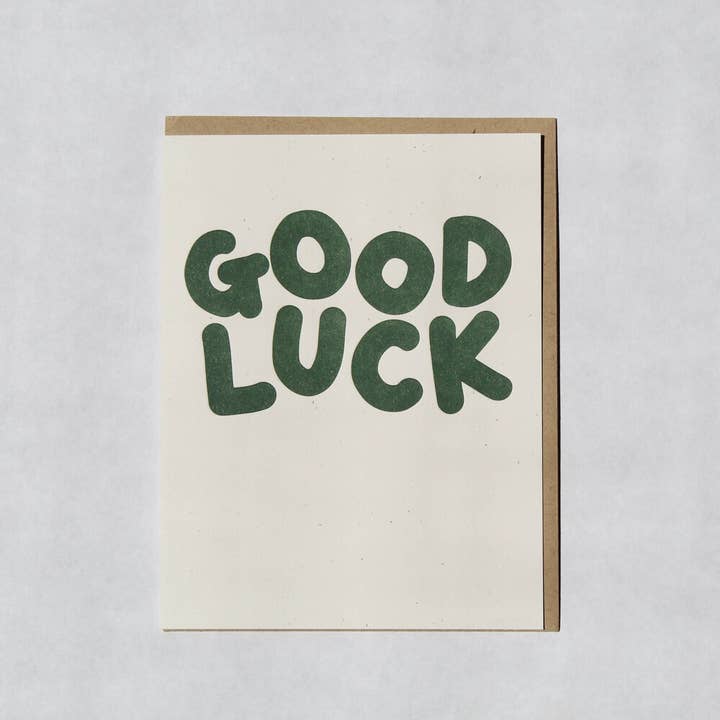 Buona fortuna | Letterpress per la vendita all'ingrosso da parte di Cabbage Paper Goods