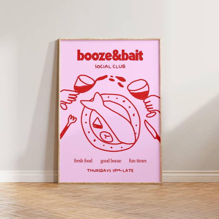 Lune Club – wholesale Art print – Booze & Bait Social Club Print3
