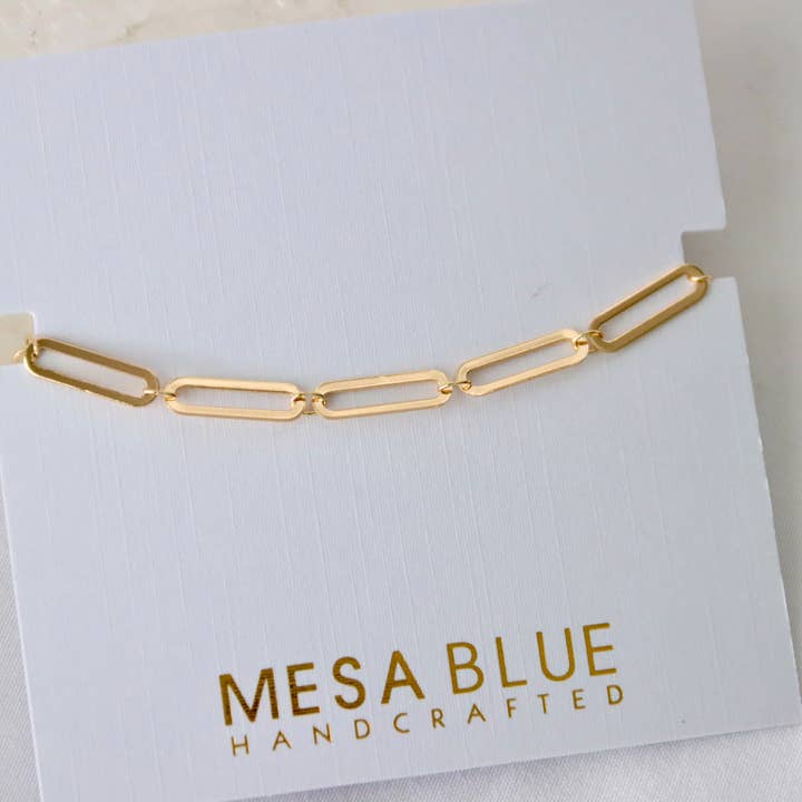 Mesa Blue - Wholesale Charm/Dangle Bracelet - Oval Ring Bracelet2