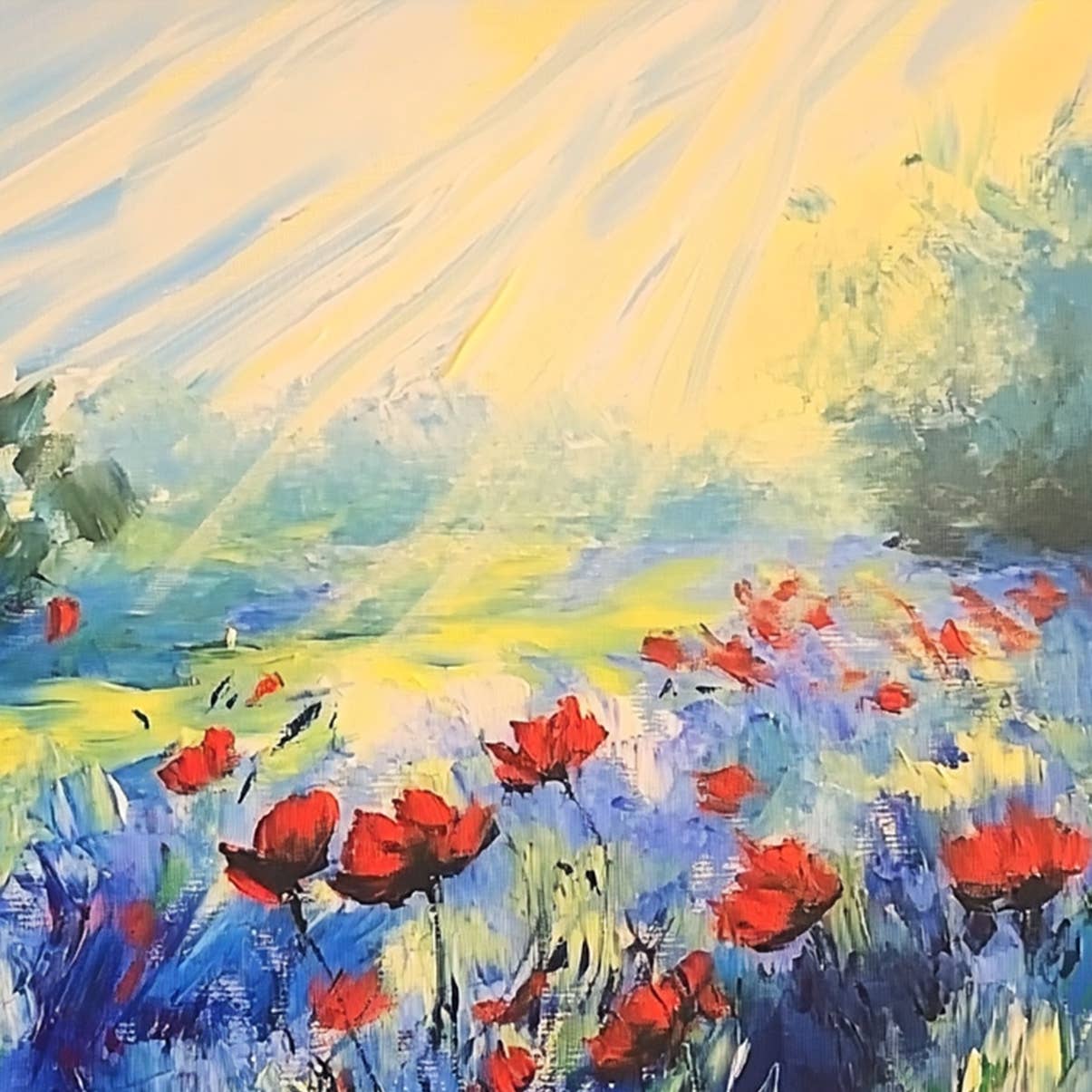 Artige BV - Wholesale Sculpture - Veld van klaprozen - natuursteen tegel3