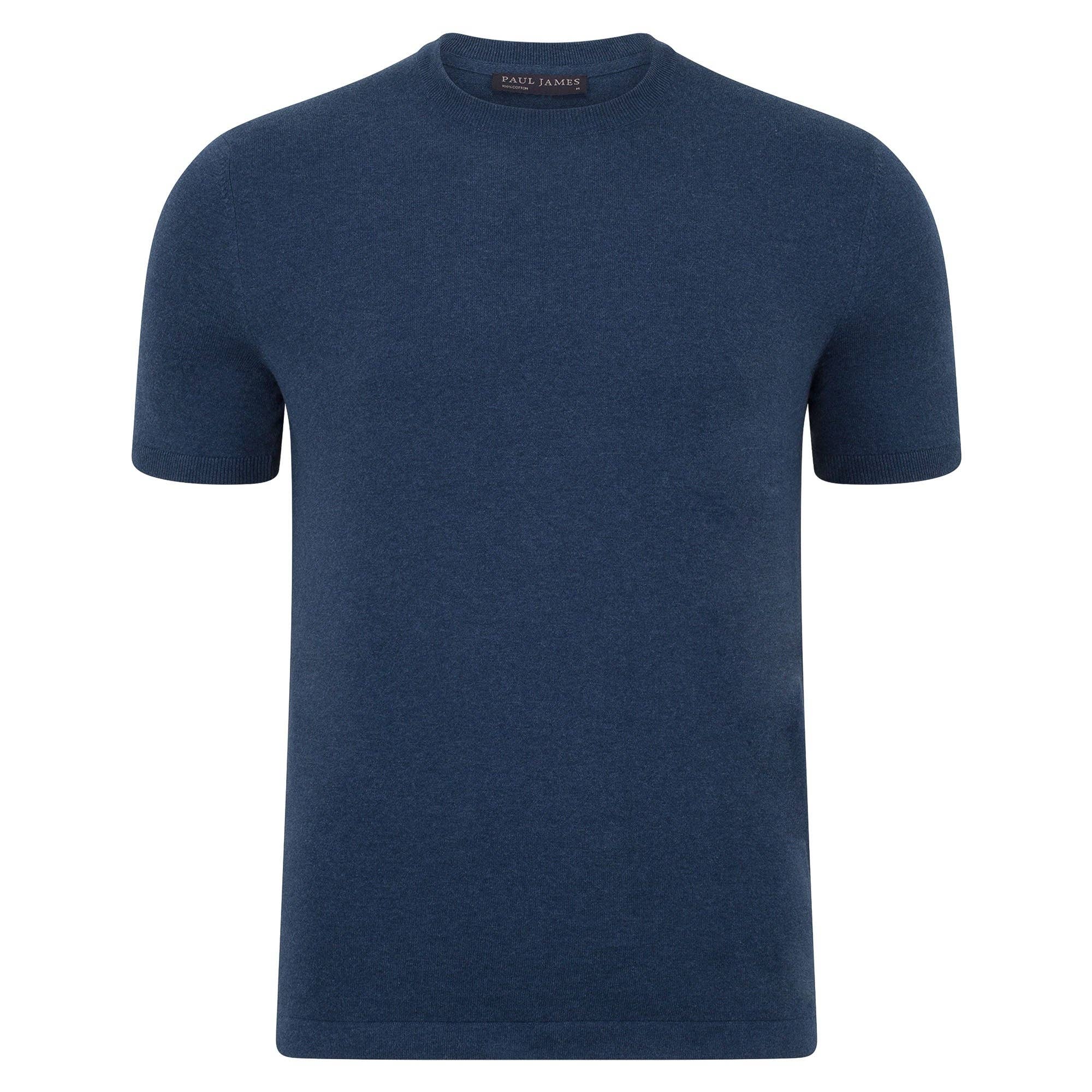 Paul James Knitwear - Wholesale T-Shirt - Men's - Mens Ultra Fine Cotton Knitted T-Shirt55