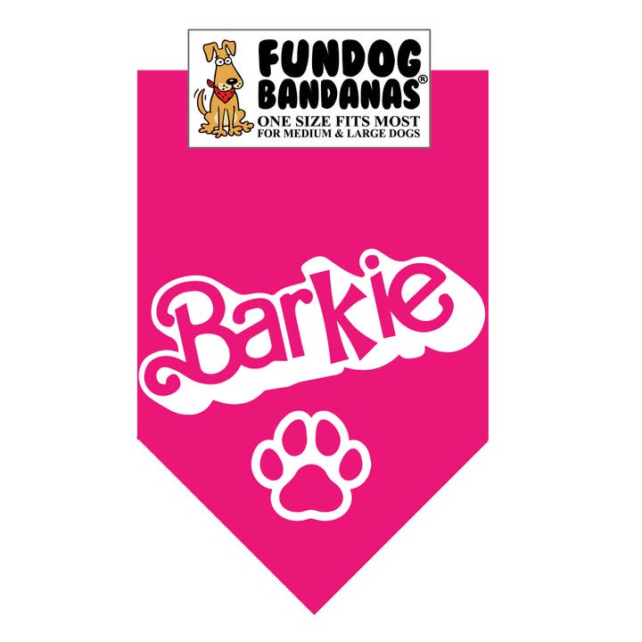 FunDog Bandanas - Wholesale Pet bandana – Dog - 5 Pack - Barkie Dog Bandana in Barbie Theme