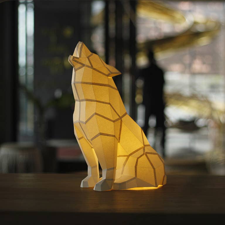 PAPERCRAFT WORLD – Großhandel Bastelset – Wolf 3D PaperCraft Origami Modell, Papierlampe19