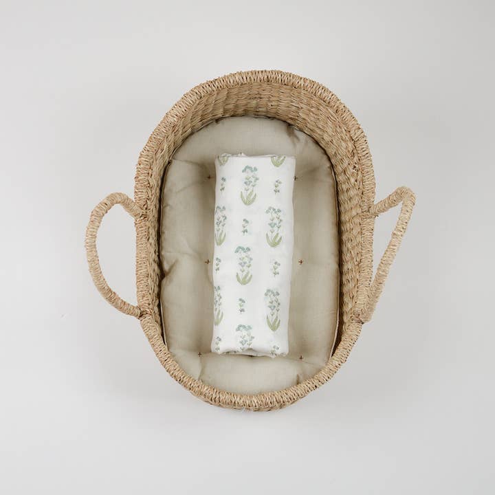 Ji | The Atelier - Wholesale Swaddle - Baby - Swaddle - Block Printed | Meadow