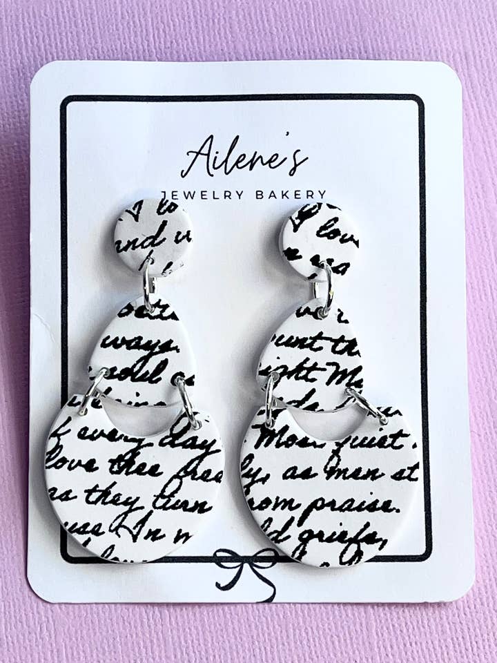 Love Poem Ohrringe für den Großhandel von Ailene’s Jewelry Bakery