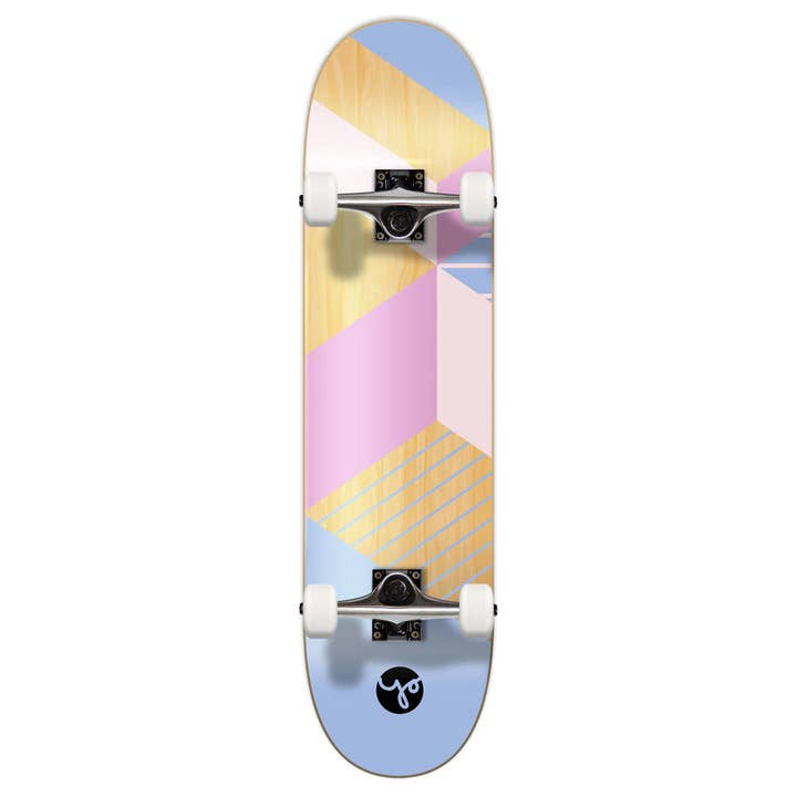 Graphic Complete Skateboard 7.75" - Geometric - Purple for wholesale by Yocaher Skateboards