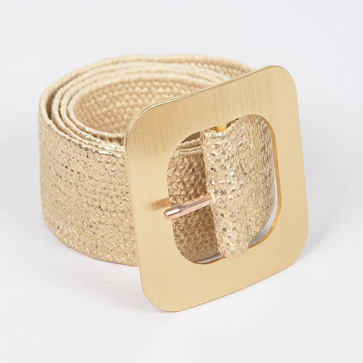 3AM BY H&D ACCESSORIES - Wholesale Belt - Women's - Faux Straw Elastic Belt