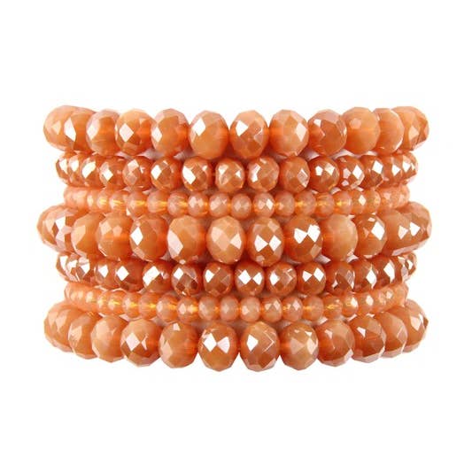 Love and Repeat - Wholesale Beaded Bracelet - SEVEN LINES GLASS BEADS STRETCH BRACELET9