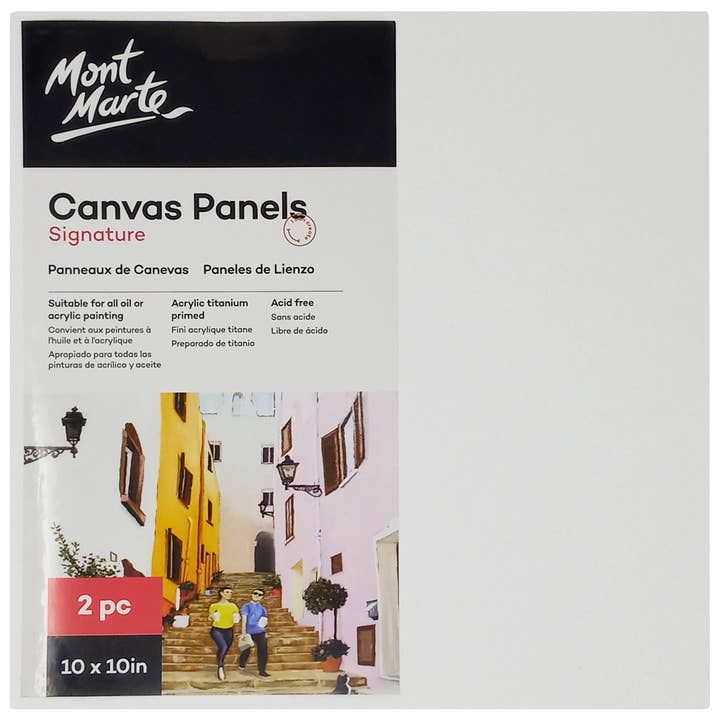Canvas Panels Signature 10 x 10in 2pc for wholesale by Mont Marte Usa, Inc.