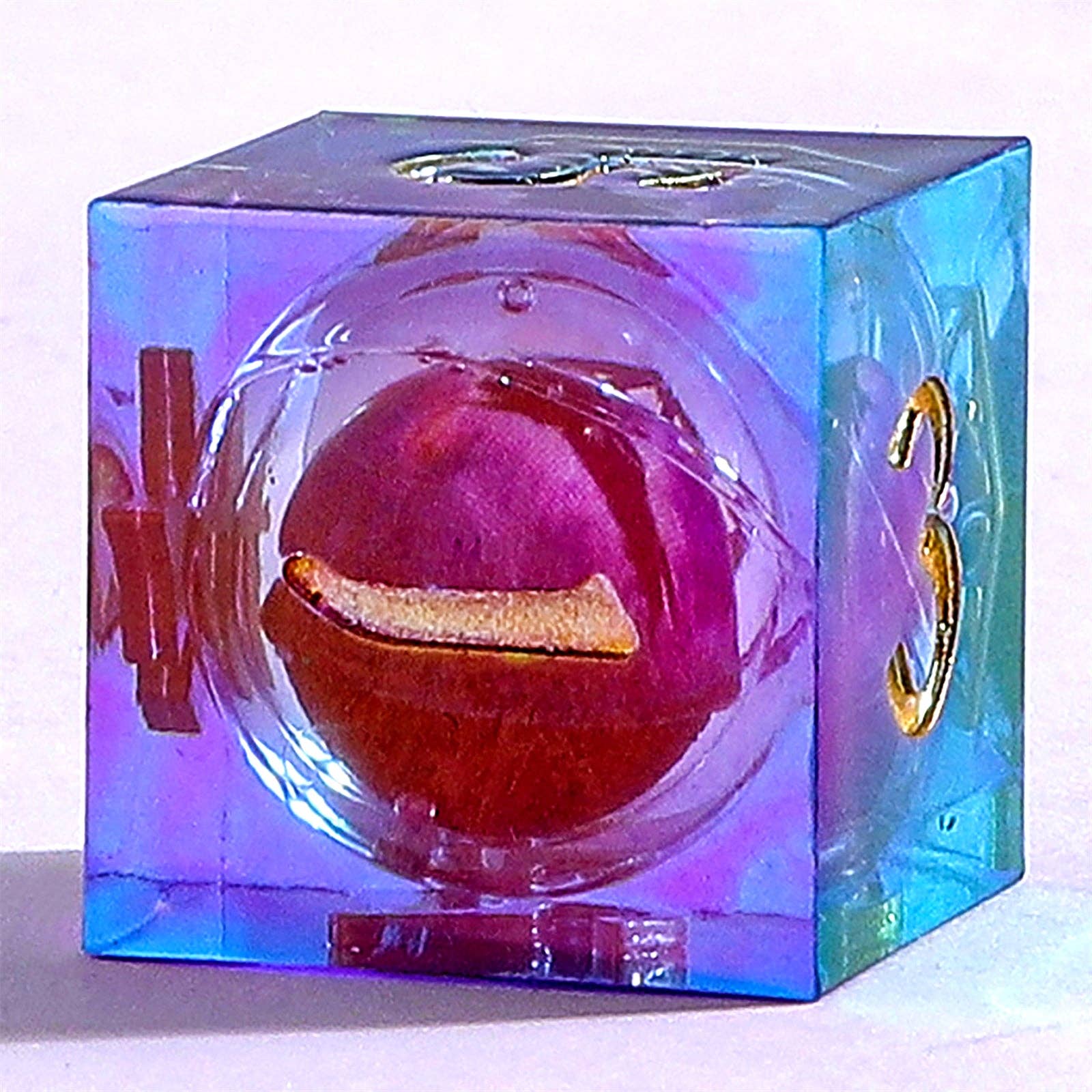 Hymgho Premium Dice - Wholesale Dice - Always Liquid Core Watching Sharp Edge Resin Dice - Oil Eye3