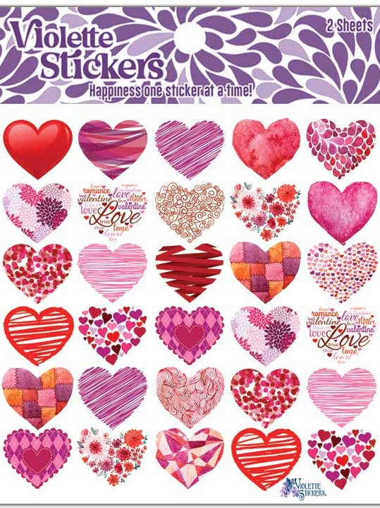 Autocolantes de Coração Vermelho K82 por atacado de Violette Stickers