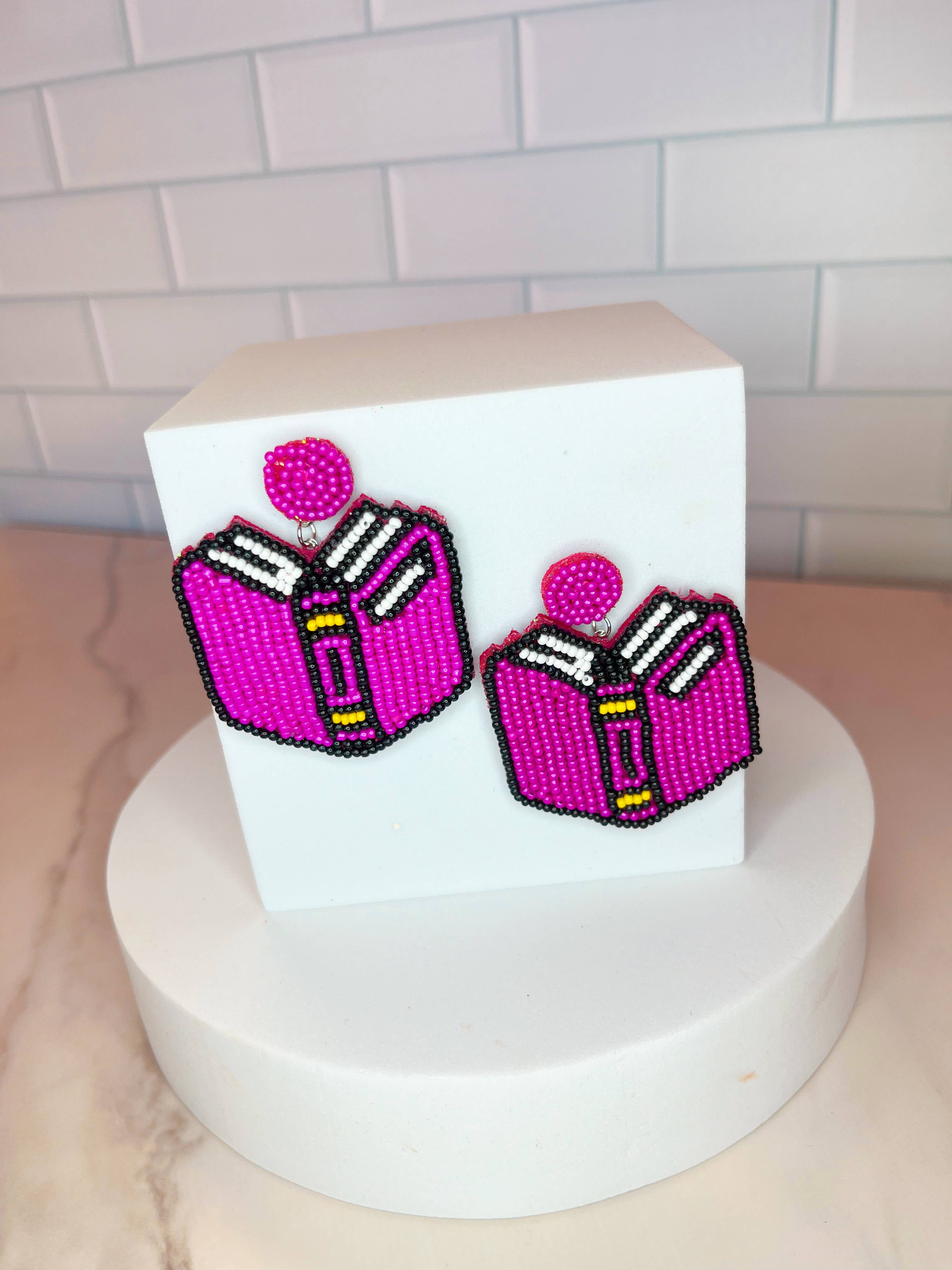 NatterDoodle - Wholesale Dangle Earrings - Booked & Beadsy Reading Earrings Beaded Book Dangle Jewelry8