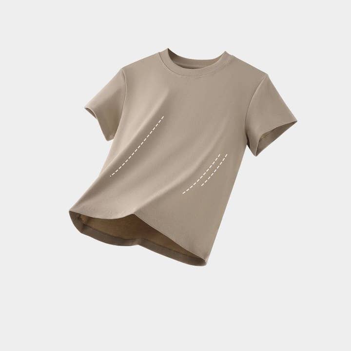 HIDDENBRAND - Wholesale T-Shirt - Women's - Essential basic plain fitted cotton blend crewneck tee15