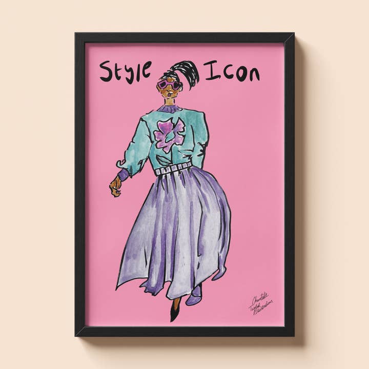 Fashion illustration Style Icon Fashion Art Print for wholesale by Chantelle Taylor Illustrations