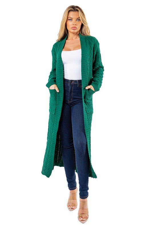 OLIVE WOMEN FASHION LONG MAXI SWEATER CARDIGAN for wholesale on Faire3