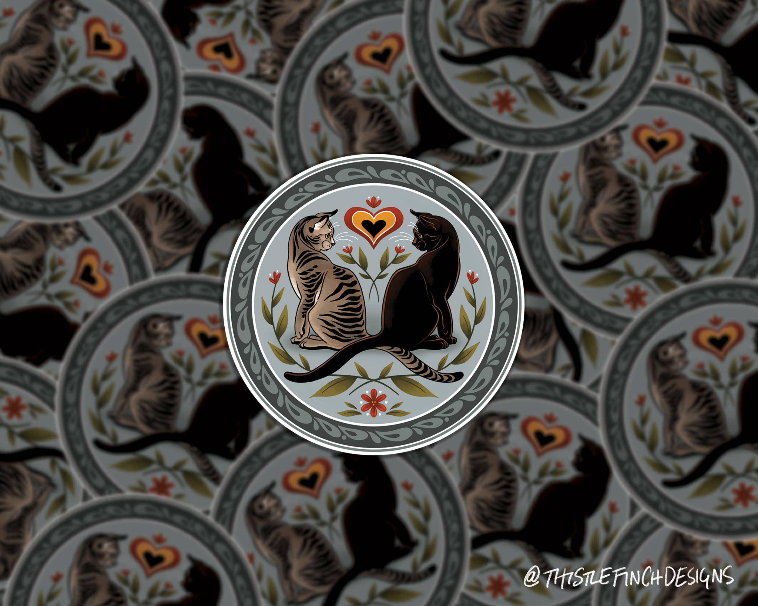 Thistle Finch Designs – Großhandel Aufkleber – Niederländischer Vinylaufkleber mit Hex-Schild, PA