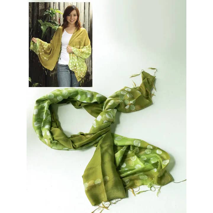 Eastern Serenity - Wholesale Scarf – Women's - Batik Silk Cotton Scarf