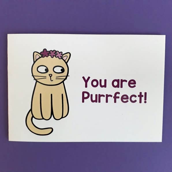 You Are Purrfect Card for wholesale by Penguin Parade