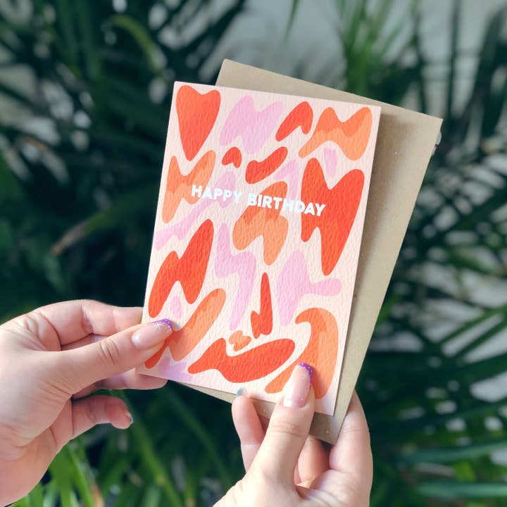 Tarjeta de felicitación para lámpara de lava feliz para venta al por mayor de Xoxo Designs by Ruth