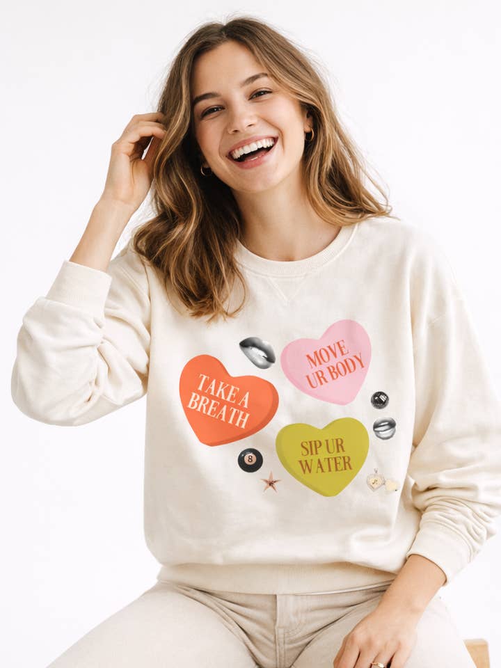 Saint-Valentin 2026 - sweat-shirt oversize - vêtements pour femmes pour la vente par Polished Prints