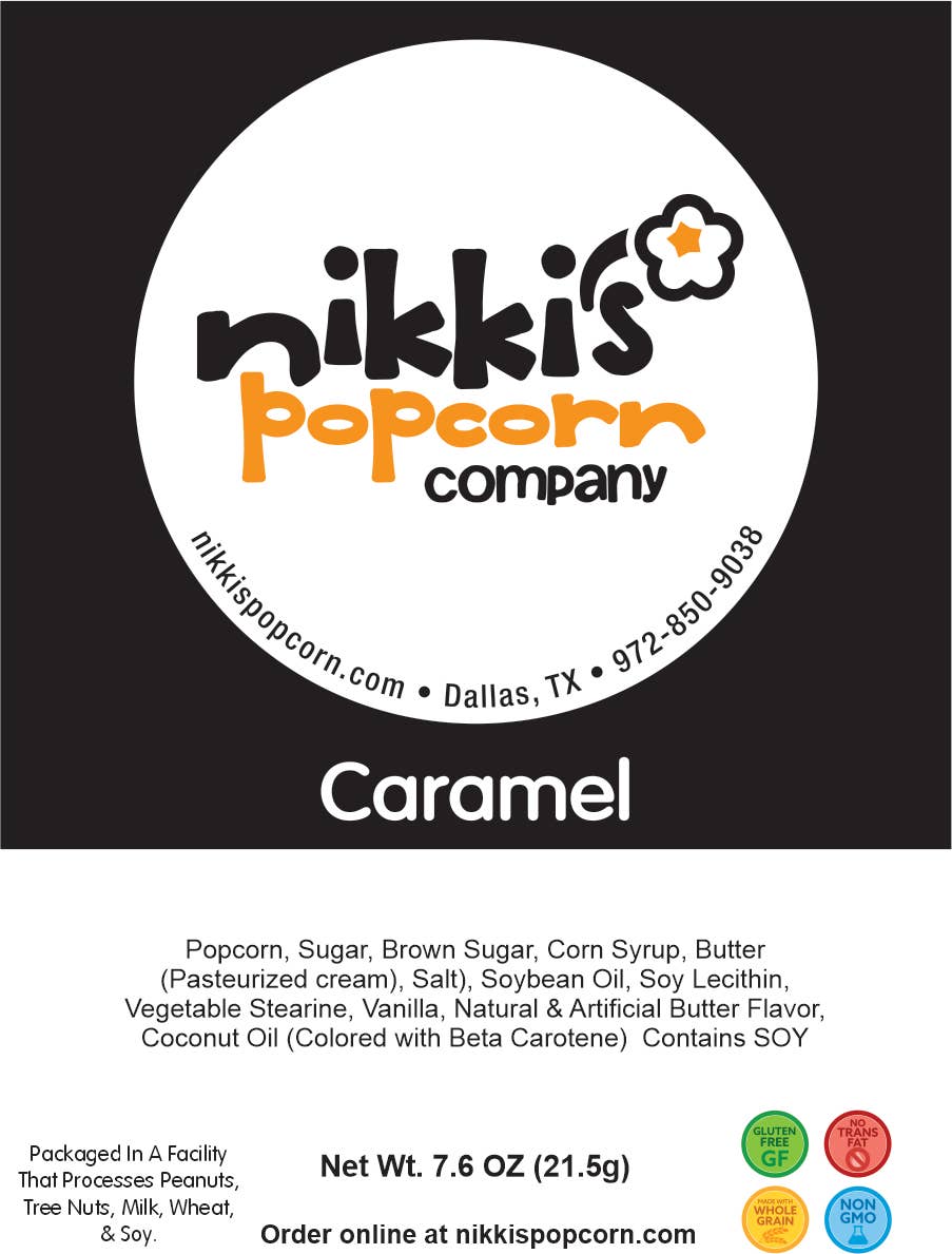 Nikki's Popcorn Company - Wholesale Popcorn - 4 Cup Peg Bag - Caramel Popcorn3