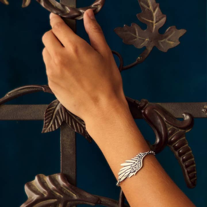 Single Angel Wing Bracelet for wholesale by Florin Arte Jewelry