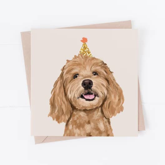 Cockapoo Dog Greeting Card for wholesale by Richarts Designs