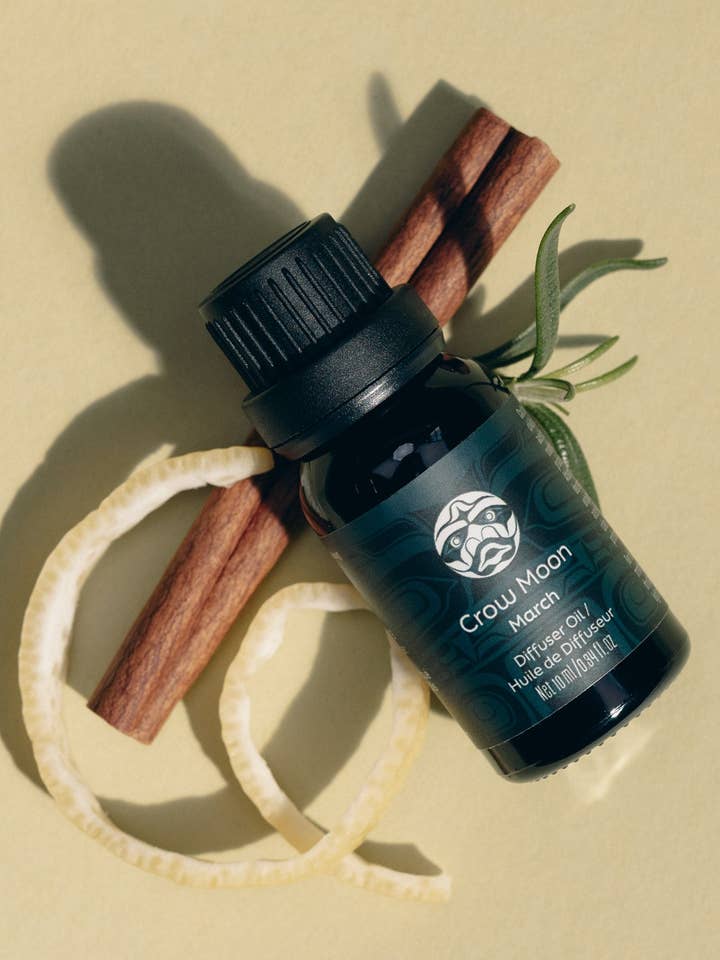 March Crow Moon Diffuser Oil | Citron + Cinnamon Bark + Rosemary Dew for wholesale by Bear Essential Oils