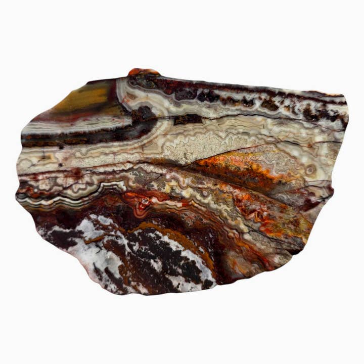 Lapidary Central - Wholesale Spiritual Stone/Crystal - Crazy Lace Agate Slab – Laguna Lace Red Banded Agate from Mexico