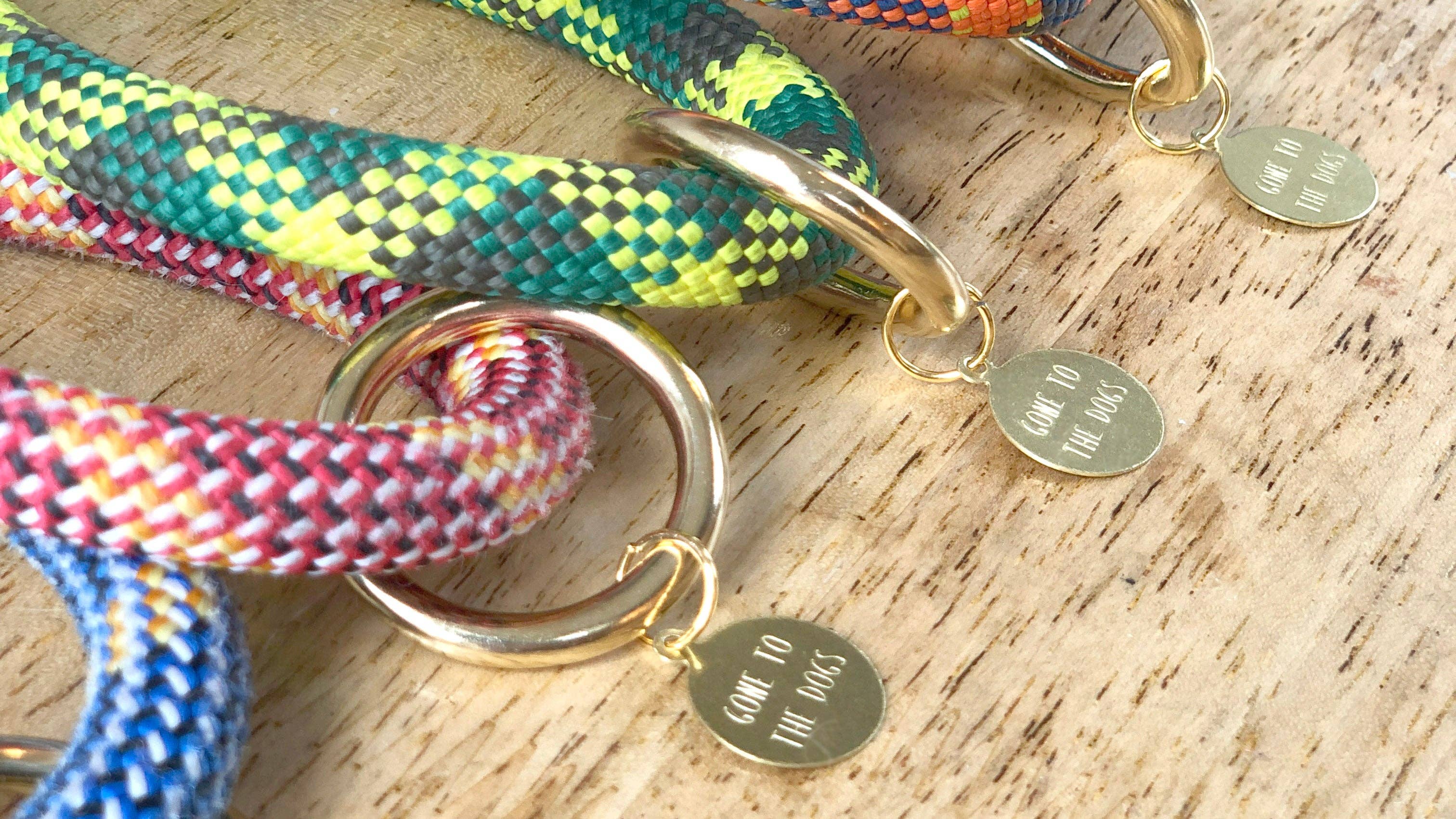 Saimin Flat Rope Collar - Green for wholesale on Faire2