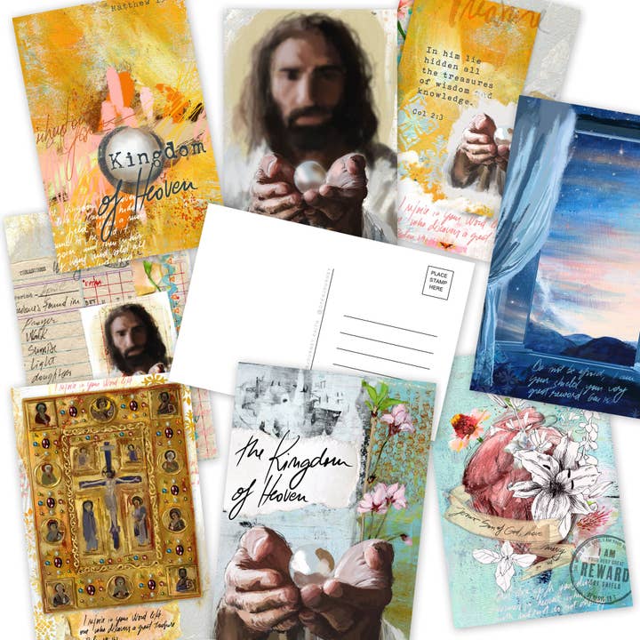 REWARD- set of 8 postcards for wholesale by Open Journey