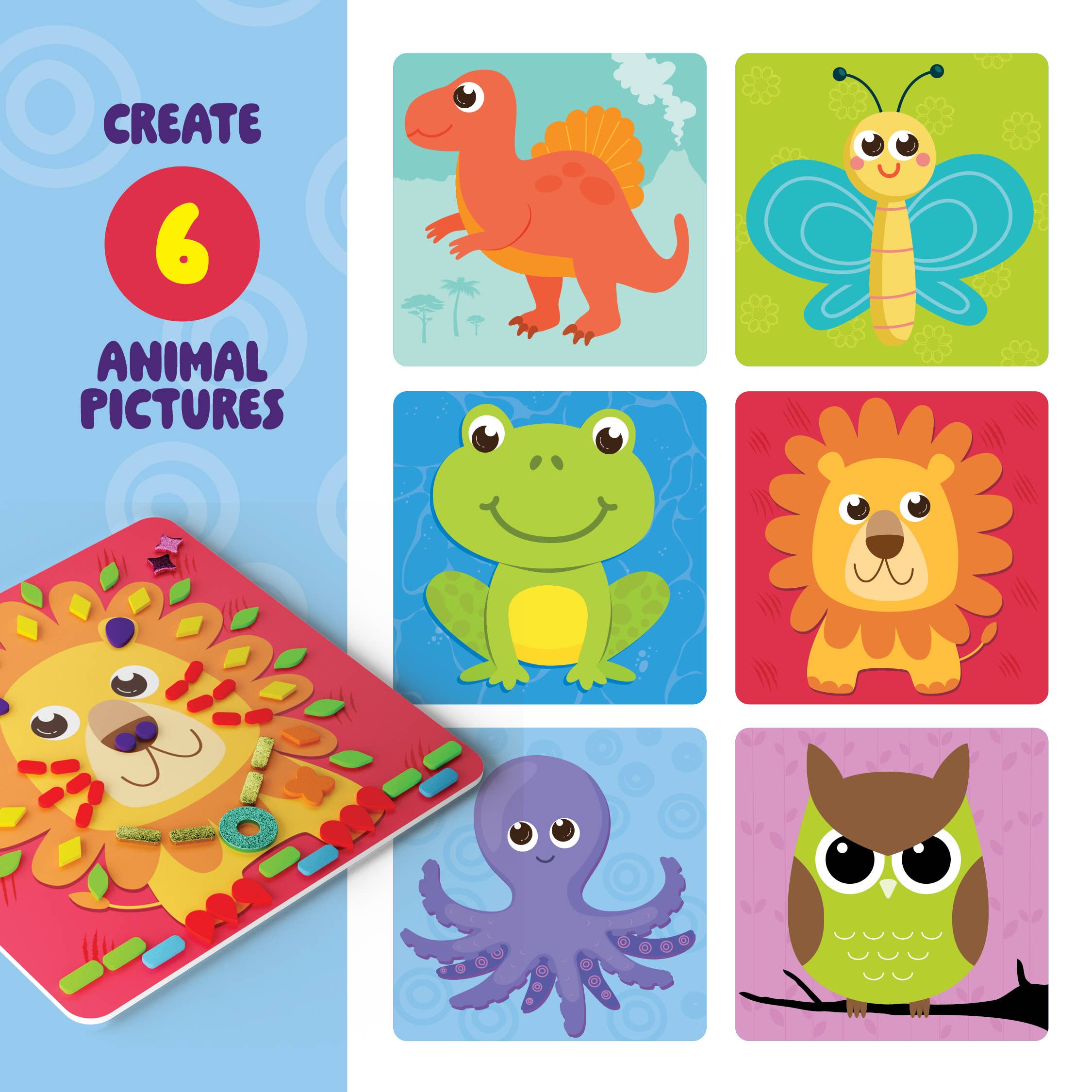 Dan&Darci - Wholesale DIY Craft Kit - Kids - Mess-Free Foam Sticker Art Craft Kit for Kids, Toddler Craft3