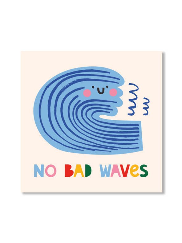 No Bad Waves, Crianças, Quarto Infantil, Impressão artística por atacado de Happy Go Lucky