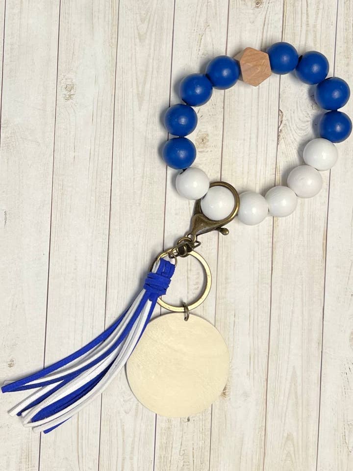 Royal/White Wristlet for wholesale by KW Laser Supplies