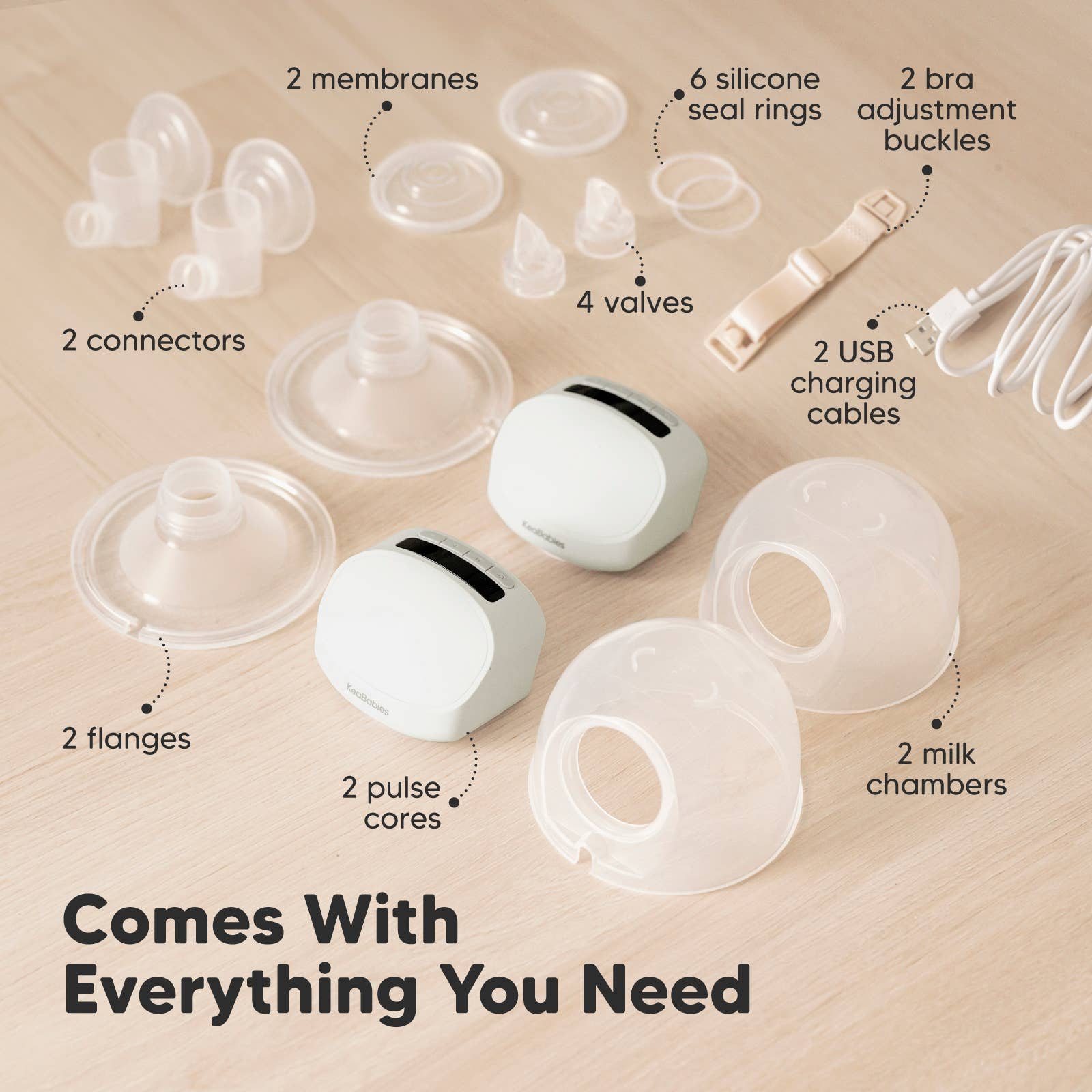KeaBabies - Wholesale Milk/Juice Bottle - Pulse Breast Pump Hands Free, Electric Milk Pump Wearable8