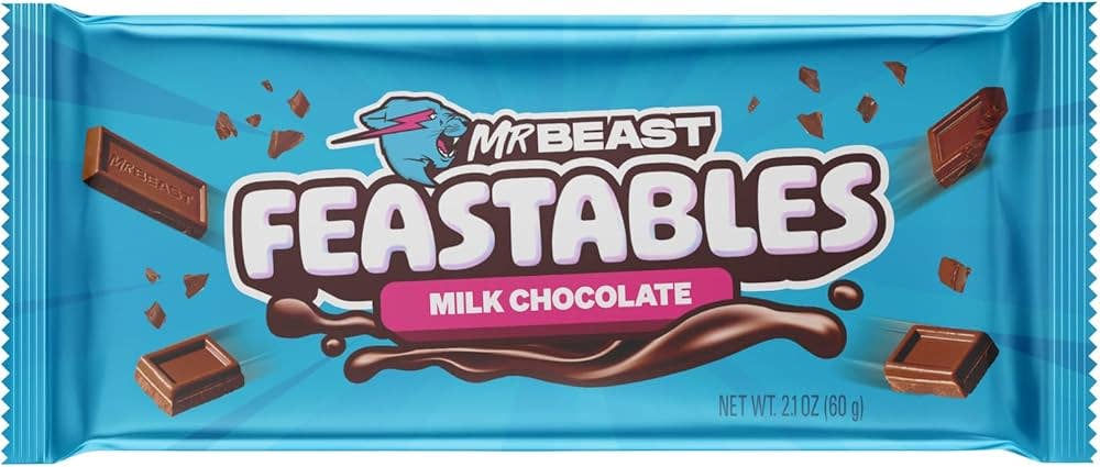 INTERNATIONAL TASTE FOOD SARL - Wholesale Chocolate Bar - 184 MR BEAST FEASTABLES MILK CHOCOLATE 60GRX100