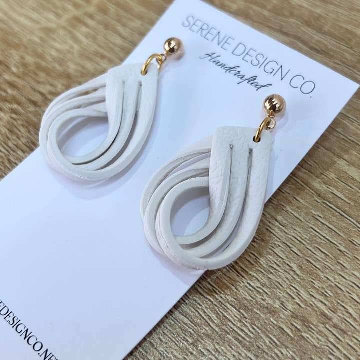 Serene Design Co. - Wholesale Dangle Earrings - Leather Dupe Loop Earrings3