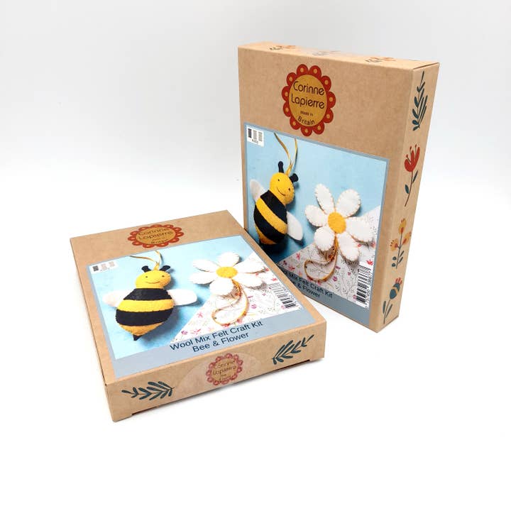 Corinne Lapierre Limited - Vente Kits de couture - Mini-kit de bricolage en feutre pour abeilles et fleurs