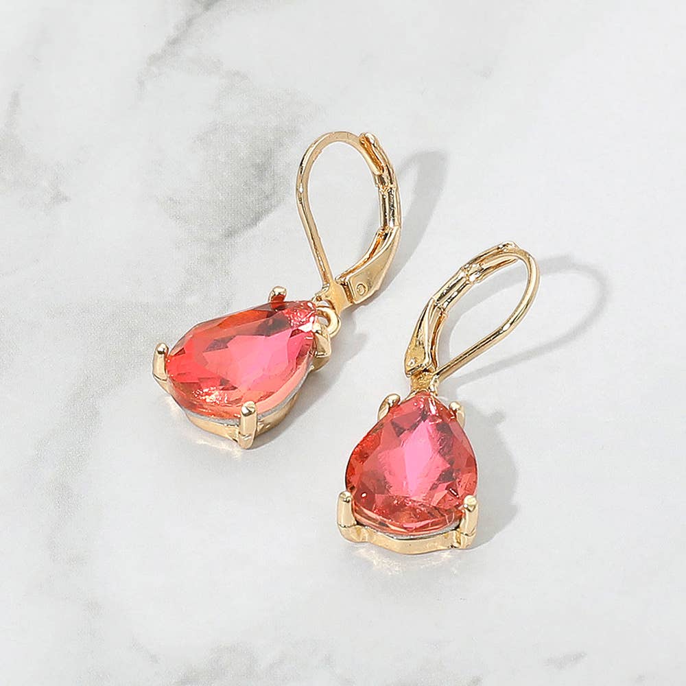 Sensibling Corp. - Wholesale Dangle Earrings - Teardrop Glass Stone Drop Dangle Earrings11