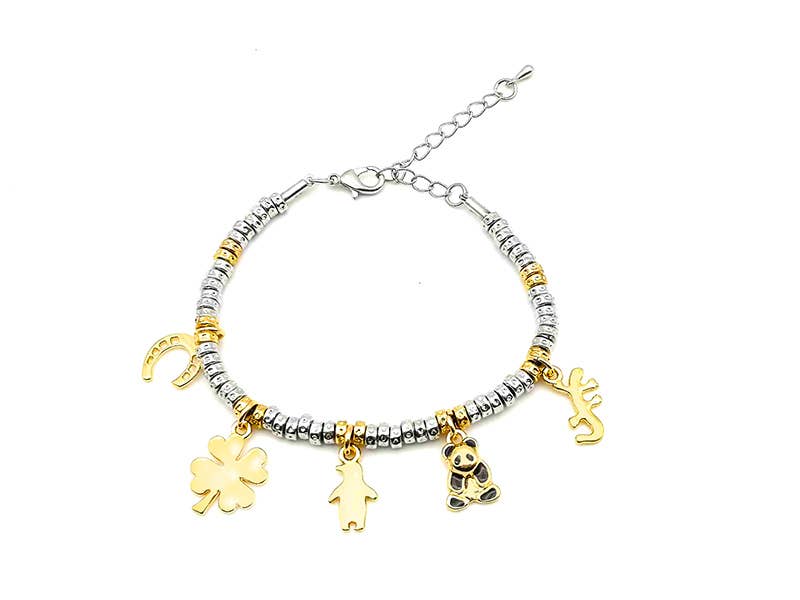 AMORINO SRL – wholesale Charm/dangle bracelet – NUGGETS BRACELET WITH PANDA CHARMS - AJJ98424960