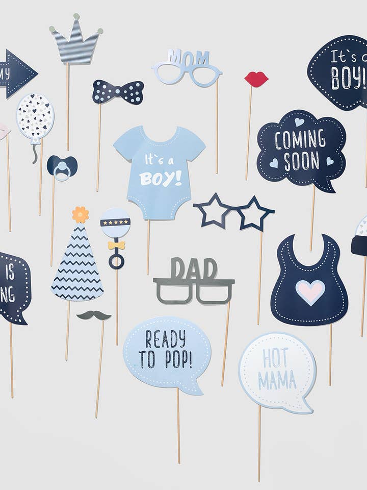 Hurra Baby Blå Fil Rkvisita för wholesale av Coterie Party Supplies