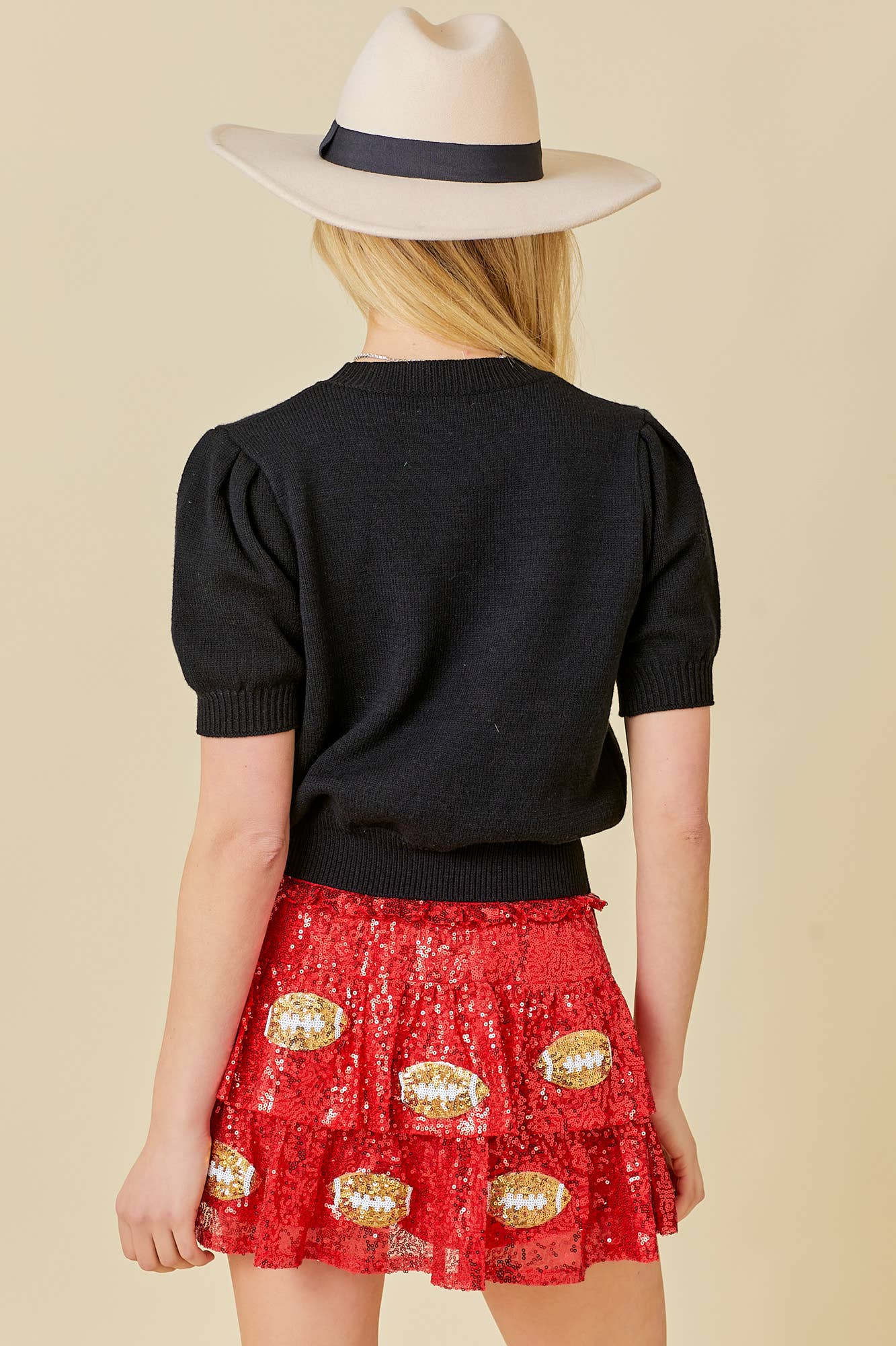 Main Strip - Wholesale Pullover-trui - Dames - Game Day Sweatertop met pofmouwen7